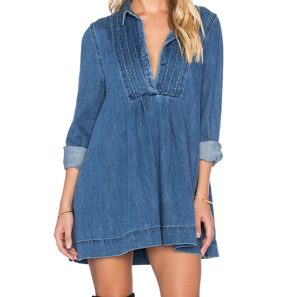 Free People Baby Blues Denim Tunic